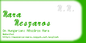 mara meszaros business card