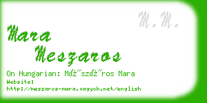 mara meszaros business card